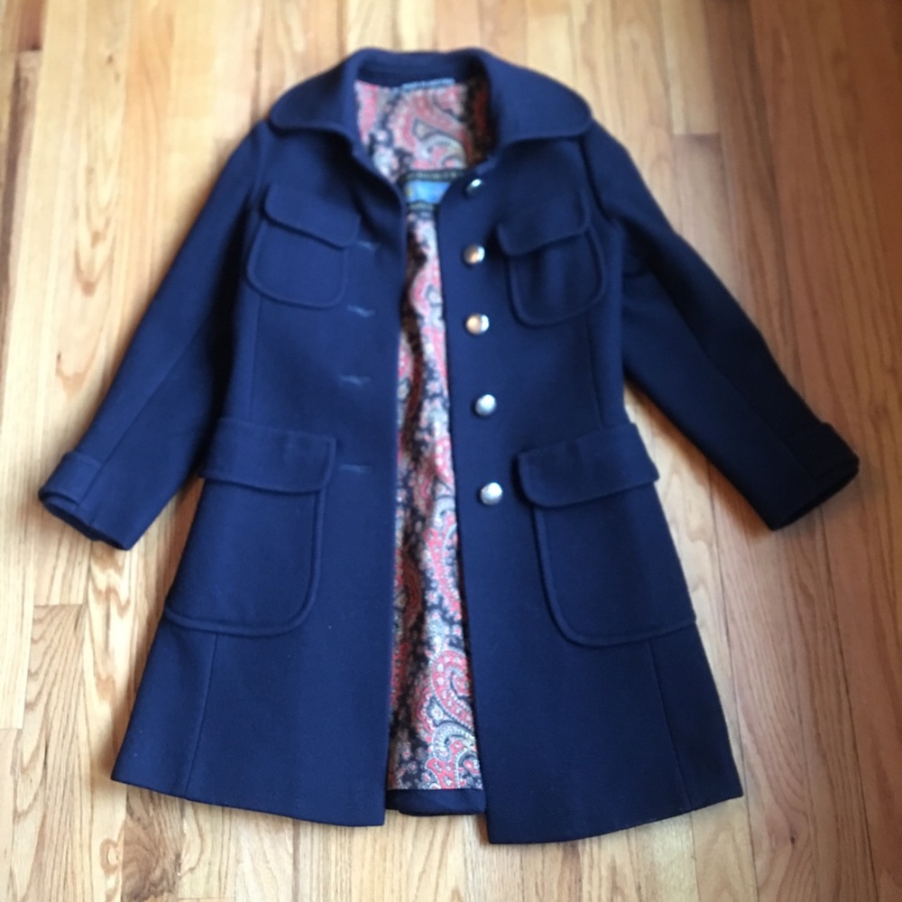 Lodenfrey Navy Wool Peacoat